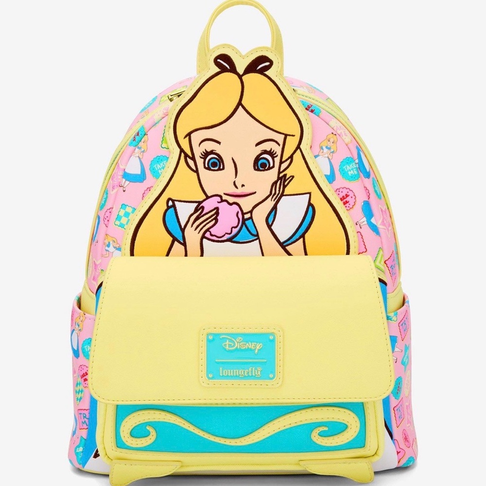 Loungefly Disney Alice in Wonderland  Mini Backpack AND matching wallet - Picture 3 of 10